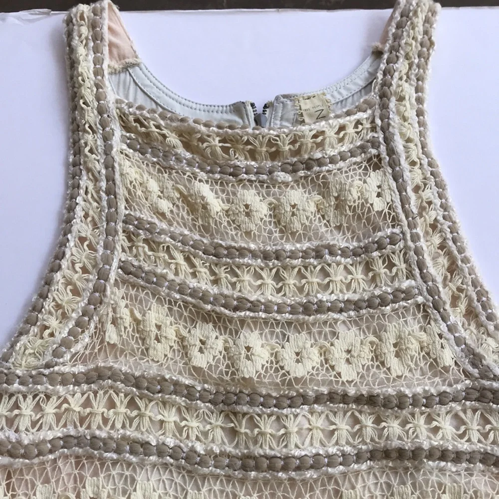 SOLD FP New Romantics XS Valkyrie Lace Crochet Bodycon Dress Free People - Picture 6 of 13